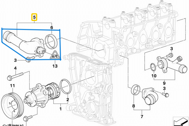 Termostat 105'C BMW 3 Seri E36, E46 316i-318i M43 OEM 11531437085, 11531436042