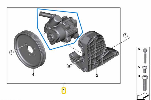 Direksiyon Pompası BMW 3 Seri E90, 1 Seri E87  M47N2 OEM 32416768155, 32414029151