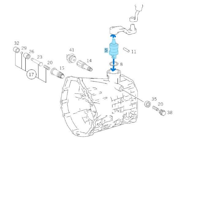 Vites Değiştirme Kol Burcu / Vites Ayırıcı Sprinter W901, W902, W903, W904 OEM A9022600639