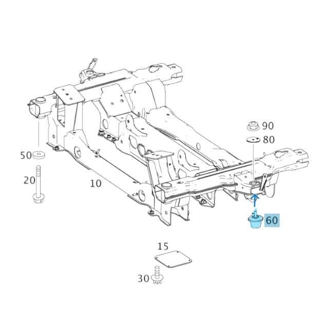 Travers Takozu Ön Çift Teker Sprinter W906, W907 OEM A9063220544