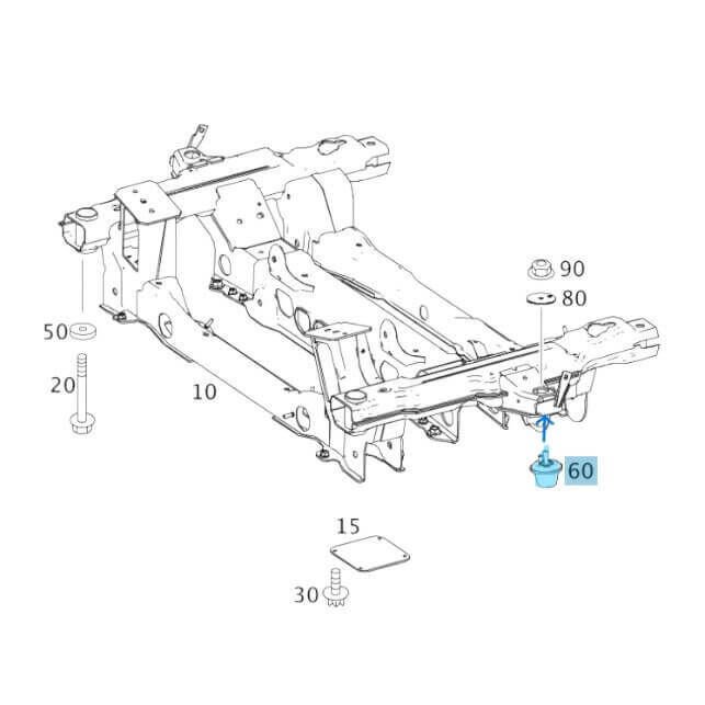 Travers Takozu Ön Çift Teker Sprinter W906, W907 OEM A9063220544
