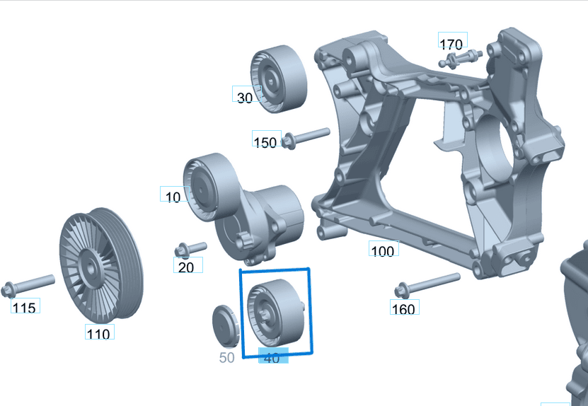 Kayış Gergi Makarası Düz W204, Vito W639, Sprinter W906 OM651 OEM 6512000270