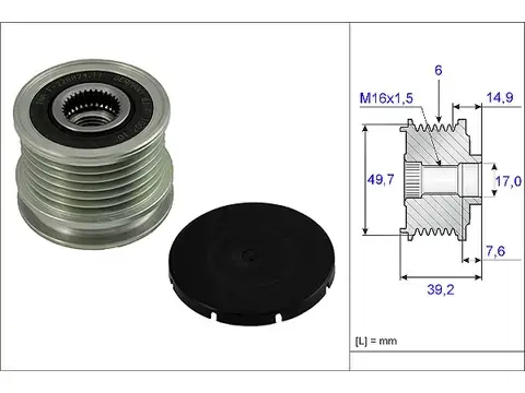 Şarj Dinamo Kasnağı / Alternatör Kasnağı C Seri W202, E Seri W210, Vito W638, Sprinter W901, W902, W903, W904 Motor: OM611, OM612 OEM 6111550215, 6111500160, INA 535001510