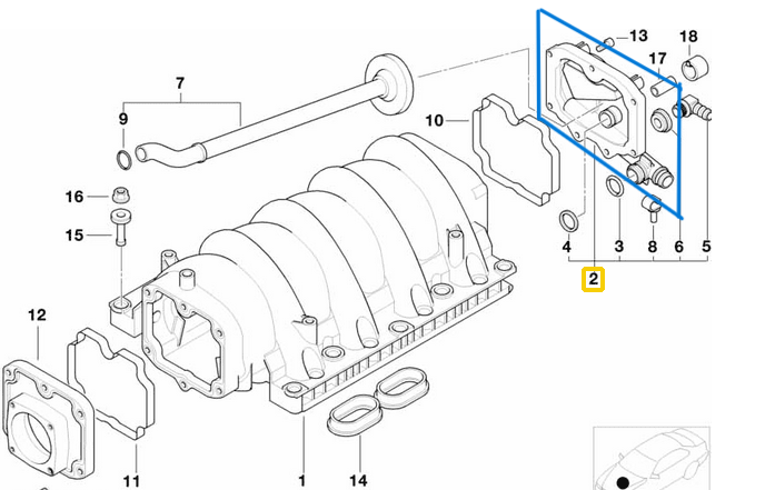 Yağ Seperatörü (Yağ Ayırıcı Ventil) BMW 5 Seri E39, 7 Seri E38 M62 OEM 11617501563