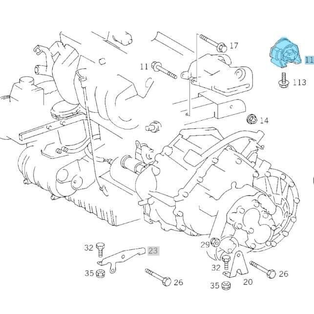Motor Kulağı / Motor Takozu Vito W638 Motor: M111 OEM A6382411413