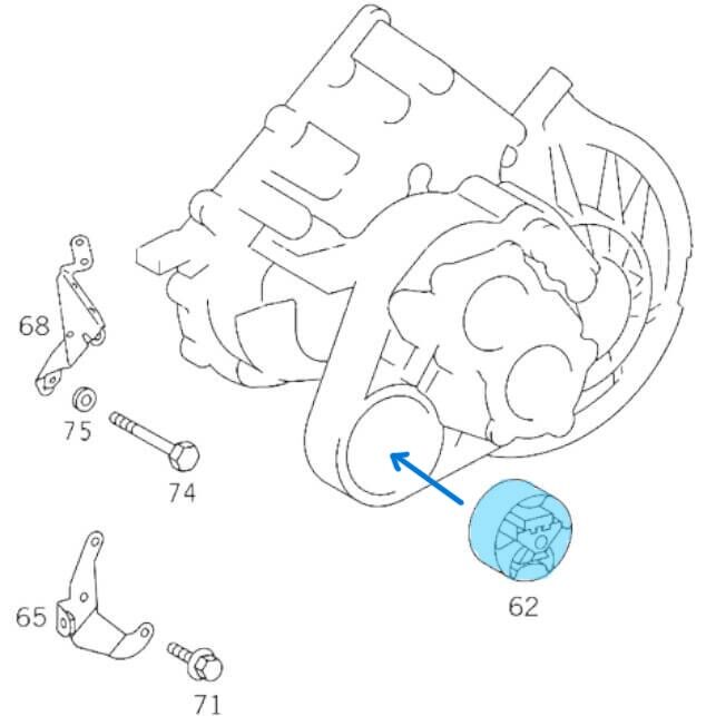 Şanzıman Kulağı / Şanzıman Takozu Arka Vito W638 OEM A6382661685