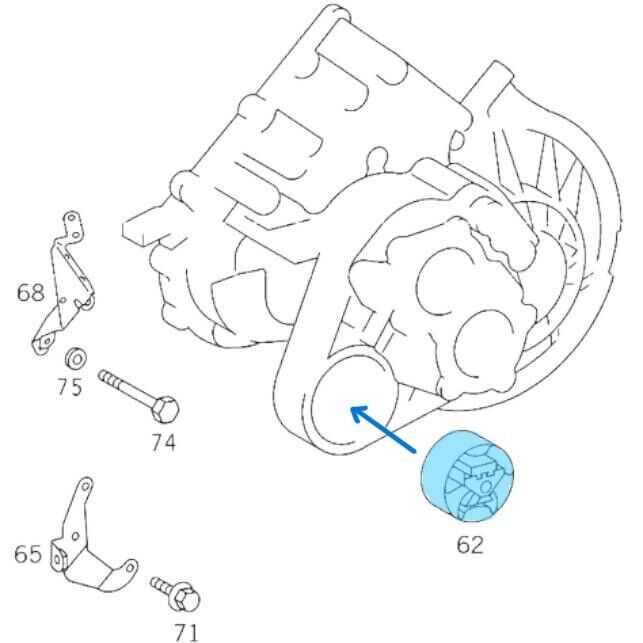Şanzıman Kulağı / Şanzıman Takozu Arka Vito W6038 OEM A6382661685