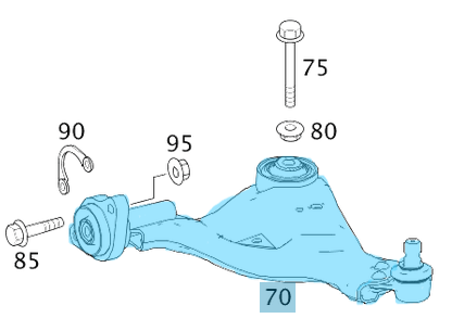 Salıncak Ön Alt Sol Yeni Model 2011-> Vito W639 OEM A6393301401, A6393301207