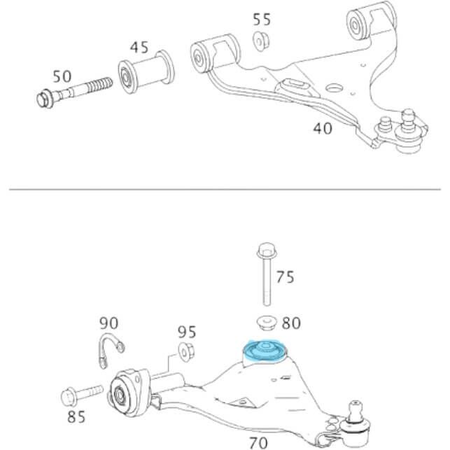 Salıncak Burcu Ön Metal Vito W638 OEM A6383330814