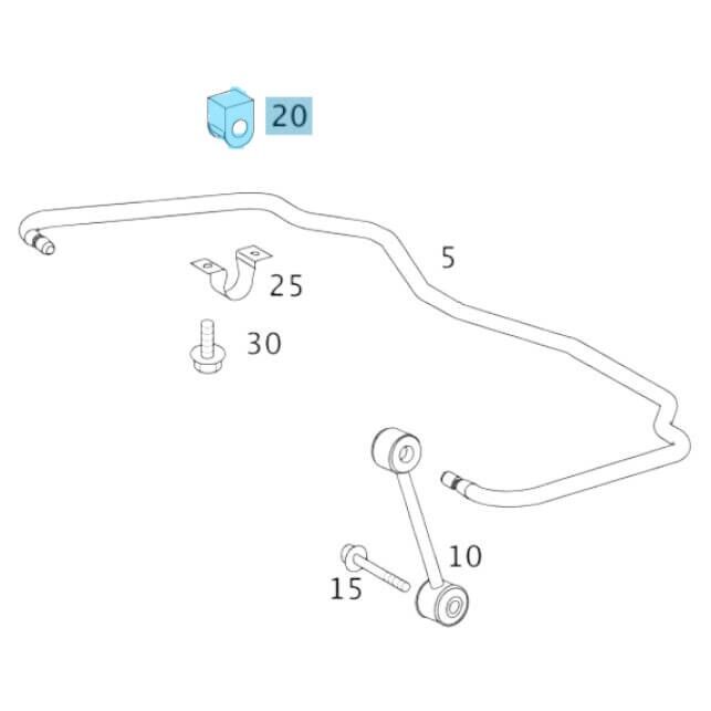 Viraj Demir Lastiği Arka 18mm Vito W639 OEM A6393261081, A6393260781