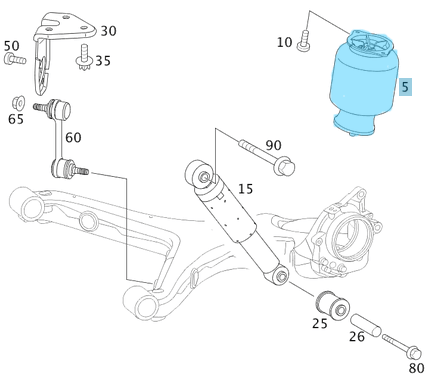 Amortisör Hava Körüğü Arka / Havalı Yay Körüğü Arka Sağ-Sol Vito W639 OEM A6393280101