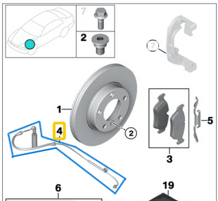 Fren Balata Fişi (Sezicisi) Ön X5 Seri E53 OEM 34351165579
