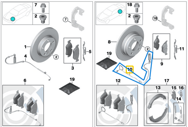 Fren Balata Fişi (Sezicisi) Arka X3 Seri E83 OEM 34353411757