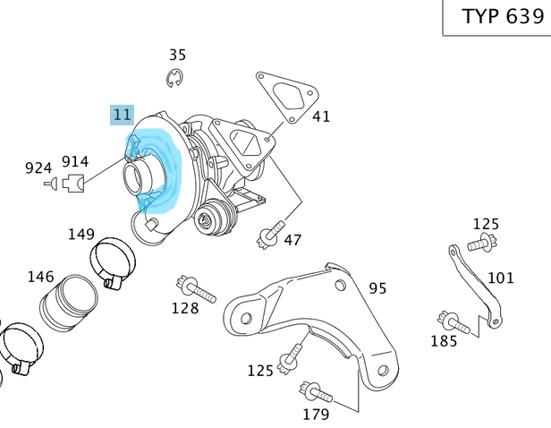 Turbo Katriçi / İç Tamir Takımı Vito W639 Motor : OM646 OEM A6460960699, A6460960199