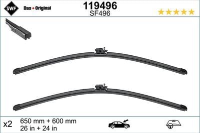 Silecek Süpürgesi Ön Takım 65/60cm Sprinter W907, W910 OEM A9108240000