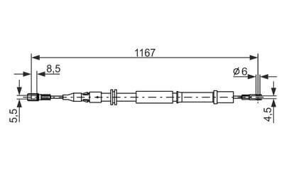 El Fren Teli / El Fren Halatı Arka Sağ Sol Vito W638 OEM A6384270338