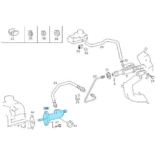 Debriyaj Merkezi Alt Sprinter W901, W902, W903, W904 OEM A0022952107