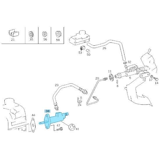 Debriyaj Merkezi Alt Sprinter W901, W902, W903, W904 OEM A0022952107, 0022952107