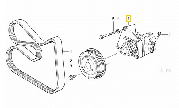 Direksiyon Pompası BMW 3 Seri E36 M43, M44 OEM  32411092433, 32411092954