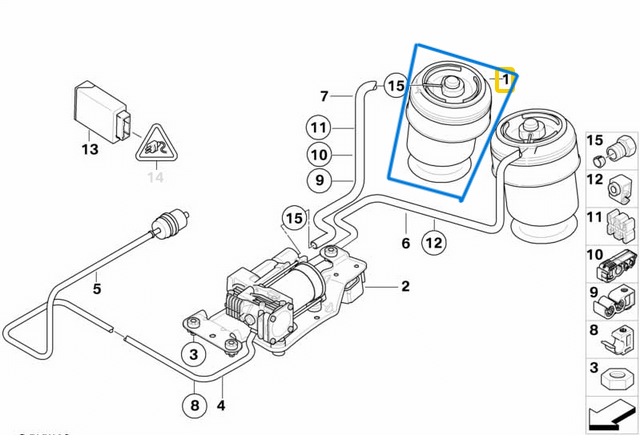 Amortisör Hava Körüğü Arka BMW X5 E70, E71 OEM 37126790080, 37126790079, 37126790078