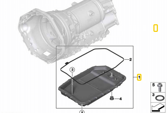 Otomatik Şanzuman Karteri BMW 1 Seri E81, E87, E82, 3 Seri E90, E91, E92, E93, 5 Seri E60, E61, 6 Seri E63, E64, 7 Seri E65, E66, F01, F02, X1 E84,  X3 E83, X5 E70, X6 E71 OEM 24152333907, 24117571217
