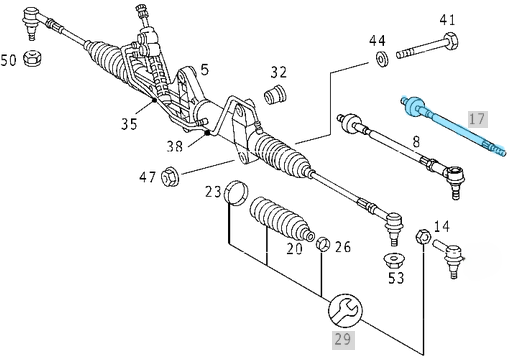 Rot Mili Sol Sağ Vito W638 OEM A6384600055, A6384600255