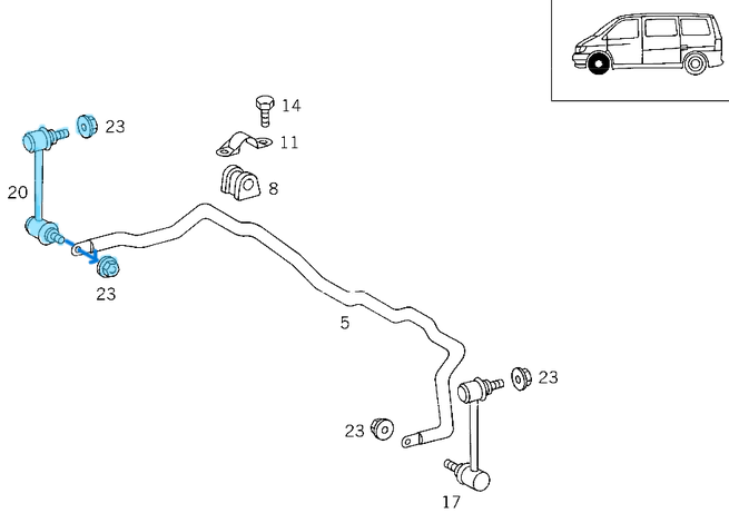 Z Rot / Viraj Askı Rotu Ön Sağ Vito W638 Motor: OM601 OEM A6383230368