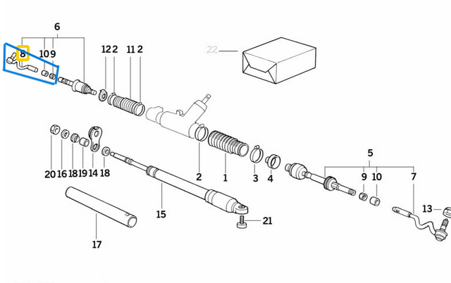 Rot Başı Sağ BMW 3 Seri E36  OEM 32111139314