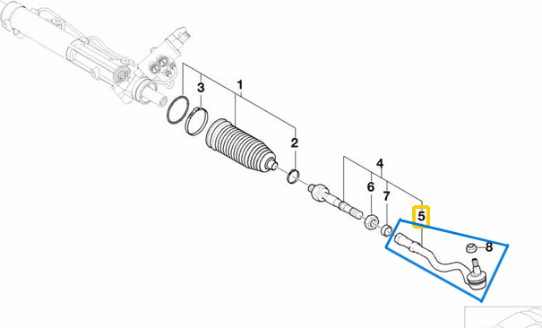 Rot Başı Sağ-Sol BMW X5 Seri E53  OEM 32211096327