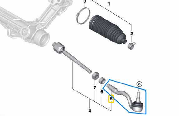 Rot Başı Sağ-Sol BMW X5 Seri E70, E71  OEM 32106793497, 32106780984, 32216773739