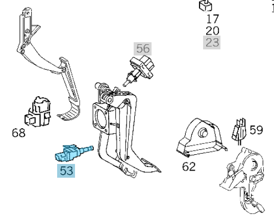 Fren Müşürü E Seri W124, W210, S Seri W140, C Seri W201, W202, Vito W638, OEM A0015450109