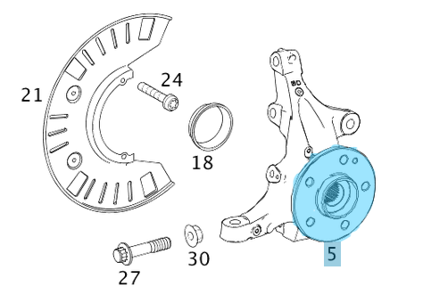 Bilya Ön Poryalı / Teker Bilyası Ön Poryalı / Porya Ön Rulmanlı / Aks Poryası Ön Vito W639, W447 OEM A6393301232, A6393300420