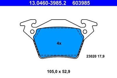 Fren Balatası Arka Kulaklı Vito W638 OM611 CDI 96-03 Bosch Tipi OEM A0004214210, A0034200220